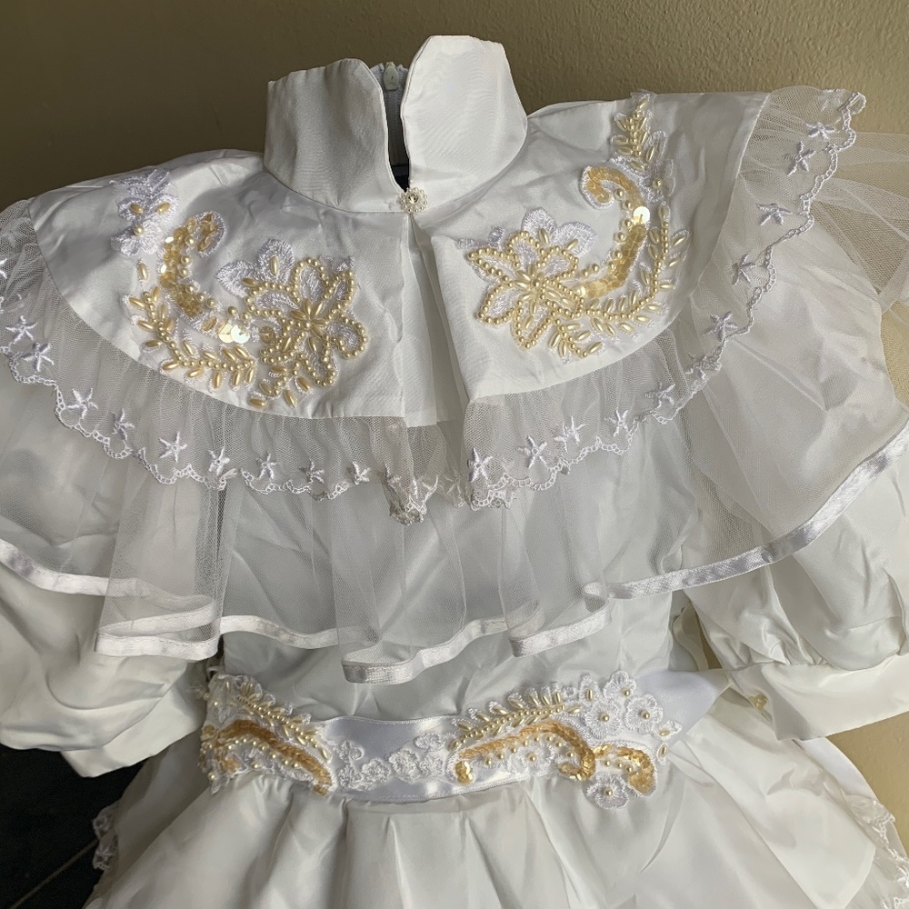 Excellent condition girl’s first communion dress and double layer vail